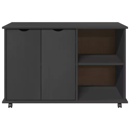  Görgős szekrény Szürke 100 x 39 x 65,5 cm Tömör fenyőfa