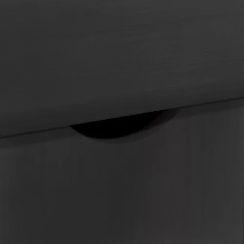  Görgős szekrény Fekete 100 x 39 x 65,5 cm Tömör fenyőfa