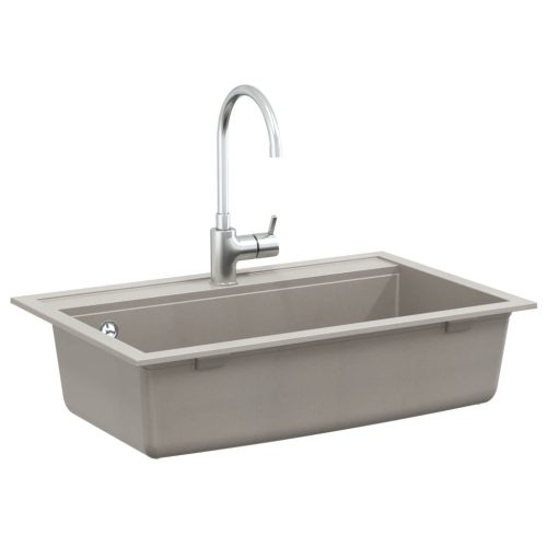  Mosogató Szürke 795 x 505 mm 80% kvarc és 20% gyanta