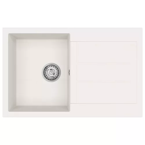  Mosogató Fehér 780 x 500 mm 80% Kvarc és 20% Gyanta