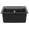  Mosogató Fekete 620 x 500 mm 80% Kvarc és 20% Gyanta