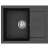  Mosogató Fekete 620 x 500 mm 80% Kvarc és 20% Gyanta