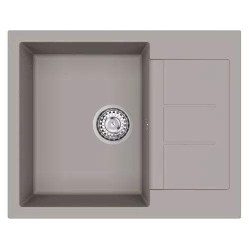  Mosogató Szürke 620 x 500 mm 80% Kvarc és 20% Gyanta