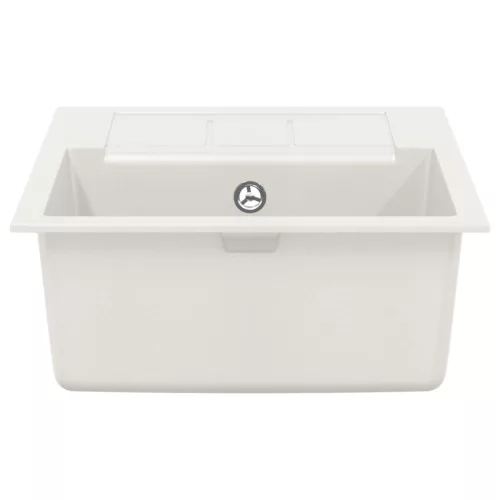  Mosogató Fehér 620 x 500 mm 80% Kvarc és 20% Gyanta