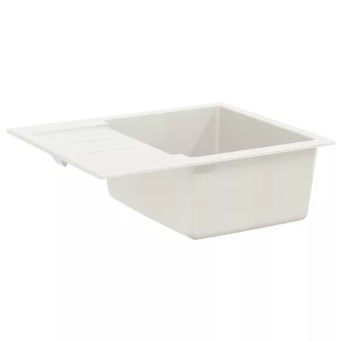  Mosogató Fehér 620 x 500 mm 80% Kvarc és 20% Gyanta