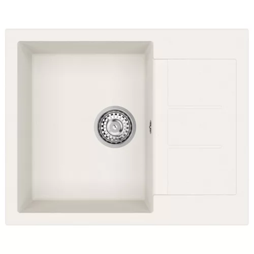  Mosogató Fehér 620 x 500 mm 80% Kvarc és 20% Gyanta