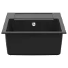  Mosogató Fekete 780 x 500 mm 80% Kvarc és 20% Gyanta