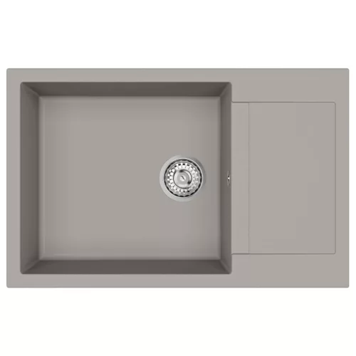  Mosogató Szürke 780 x 500 mm 80% Kvarc és 20% Gyanta