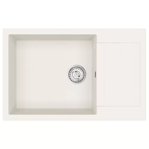  Mosogató Fehér 780 x 500 mm 80% Kvarc és 20% Gyanta