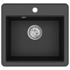  Mosogató Fekete 470 x 440 mm Gránit