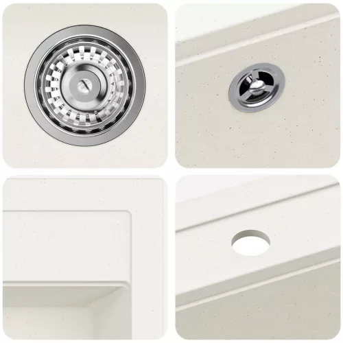  Mosogató Fehér 470 x 440 mm Gránit