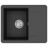  Mosogató Fekete 560 x 460 mm 80% Kvarc és 20% Gyanta