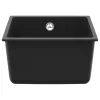  Mosogató Fekete 370 x 460 mm 80% Kvarc és 20% Gyanta