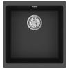  Mosogató Fekete 430 x 460 mm 80% Kvarc és 20% Gyanta