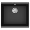  Mosogató Fekete 530 x 460 mm 80% Kvarc és 20% Gyanta