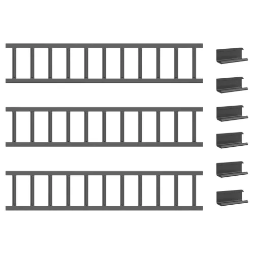  Tető havazásvédő Antracit 300 x 2,5 x 20 cm Acél