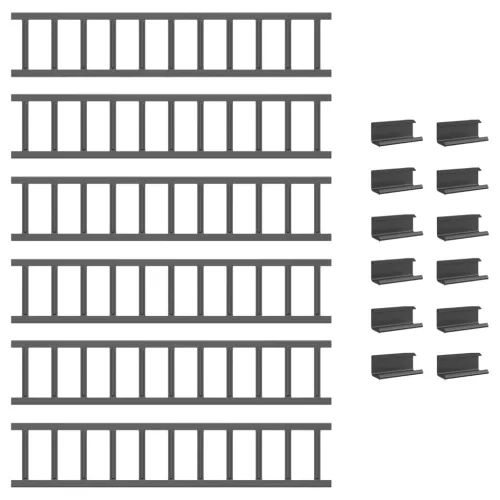  Tető havazásvédő Antracit 600 x 2,5 x 20 cm Acél