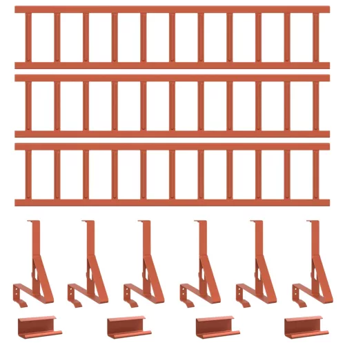  Tető havazásvédő Piros 300 x 29,5 x 34,5 cm Acél