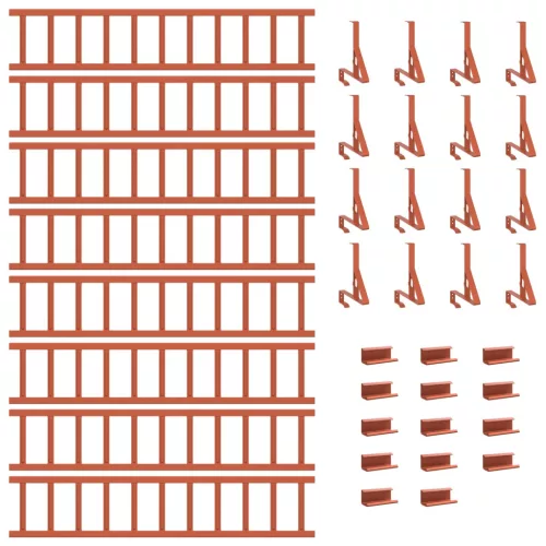  Tető havazásvédő Piros 800 x 29,5 x 34,5 cm Acél