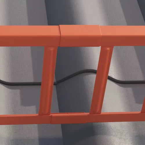  Tető havazásvédő Piros 100 x 2,5 x 20 cm Acél