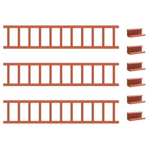  Tető havazásvédő Piros 300 x 2,5 x 20 cm Acél