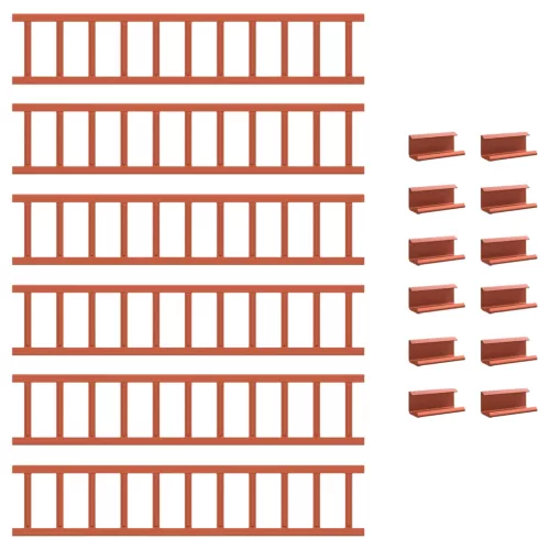  Tető havazásvédő Piros 600 x 2,5 x 20 cm Acél