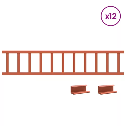  Tető havazásvédő Piros 1200 x 2,5 x 20 cm Acél