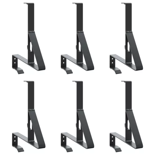  Havazár támogató 6 pcs Fekete 29,5 x 3 x 34,5 cm Acél