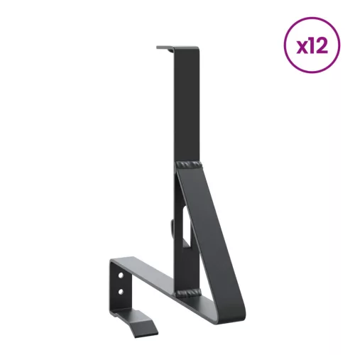  Havazár támogató 12 pcs Fekete 29,5 x 3 x 34,5 cm Acél