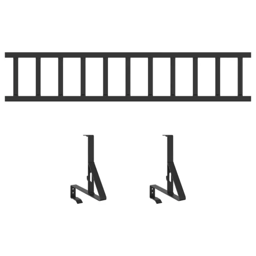  Tető havazásvédő Fekete 100 x 29,5 x 34,5 cm Acél