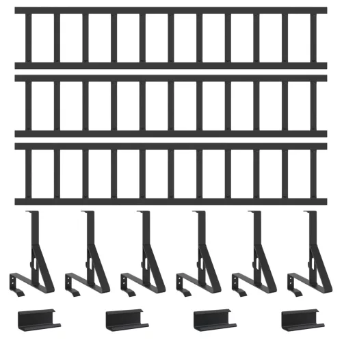  Tető havazásvédő Fekete 300 x 29,5 x 34,5 cm Acél