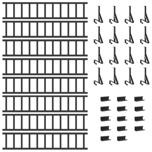  Tető havazásvédő Fekete 800 x 29,5 x 34,5 cm Acél