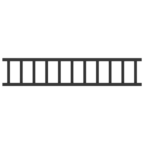  Tető havazásvédő Fekete 300 x 2,5 x 20 cm Acél