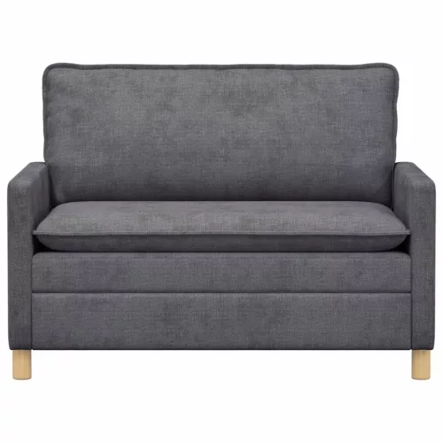 Kanapé Sötétszürke 126 x 81 x 87,5 cm Poliészter