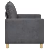  Kanapé Sötétszürke 126 x 81 x 87,5 cm Poliészter