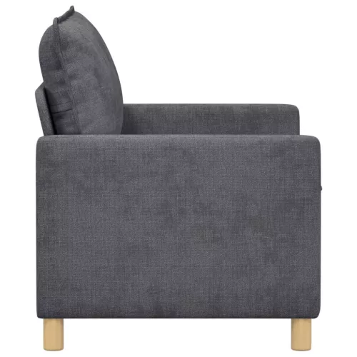  Kanapé Sötétszürke 126 x 81 x 87,5 cm Poliészter