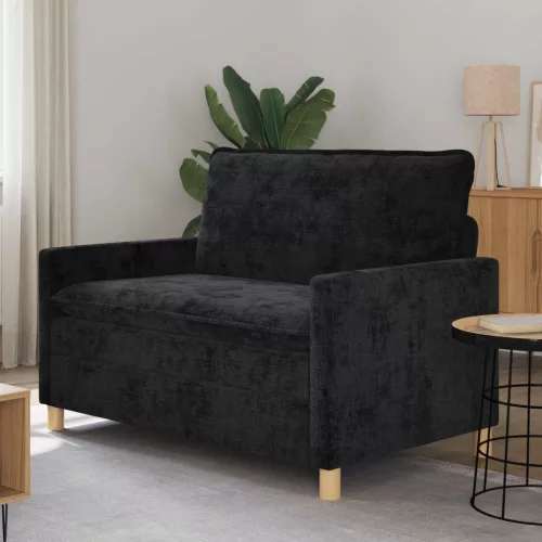  Kanapé Fekete 126 x 81 x 87,5 cm Poliészter