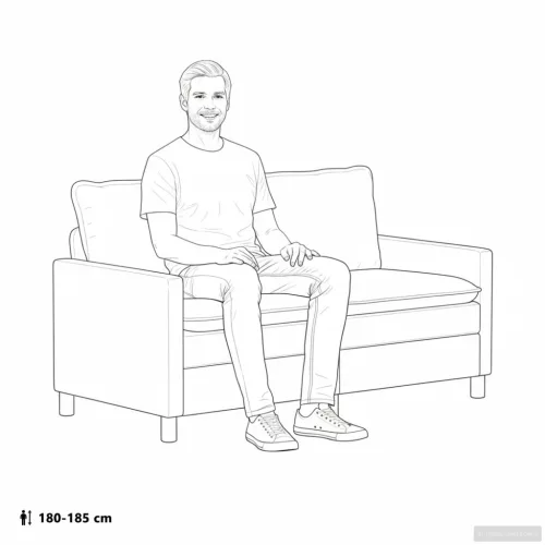 Kanapé Fekete Szövet