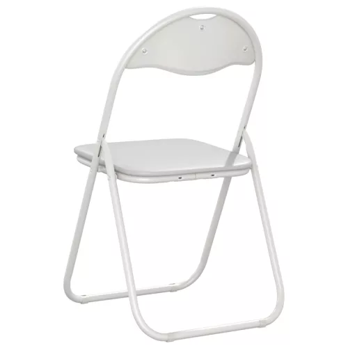 Összecsukható szék 2 pcs Fehér és Szürke 48 x 43,5 x 81 cm