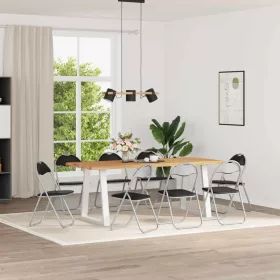   Összecsukható szék 8 pcs Fekete és Szürke 48 x 43,5 x 81 cm