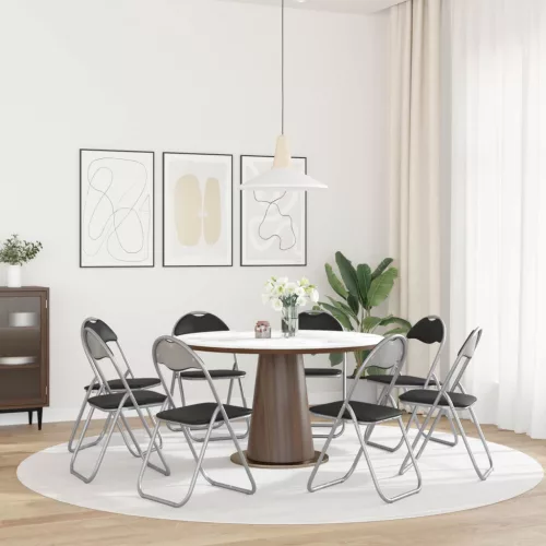  Összecsukható szék 8 pcs Fekete és Szürke 48 x 43,5 x 81 cm