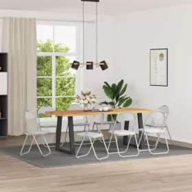    Összecsukható szék 8 pcs Fehér és Szürke 48 x 43,5 x 81 cm