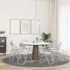  Összecsukható szék 8 pcs Fehér és Szürke 48 x 43,5 x 81 cm
