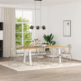    Összecsukható szék 8 pcs Homokszín 48 x 43,5 x 81 cm Műbőr