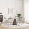  Összecsukható szék 8 pcs Homokszín 48 x 43,5 x 81 cm Műbőr