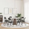  Összecsukható szék 8 pcs Fekete 48 x 43,5 x 81 cm Műbőr