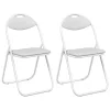  Összecsukható Étkezőszék 2 pcs Fehér 48 x 43,5 x 81 cm PVC acél