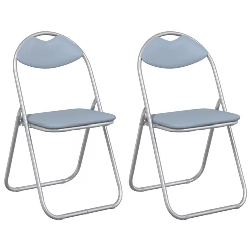  Összecsukható Étkezőszék 2 pcs Szürke 48 x 43,5 x 81 cm
