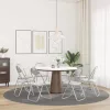  Összecsukható Étkezőszék 8 pcs Fehér 48 x 43,5 x 81 cm PVC acél