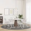  Összecsukható Étkezőszék 8 pcs Fehér 48 x 43,5 x 81 cm PVC acél